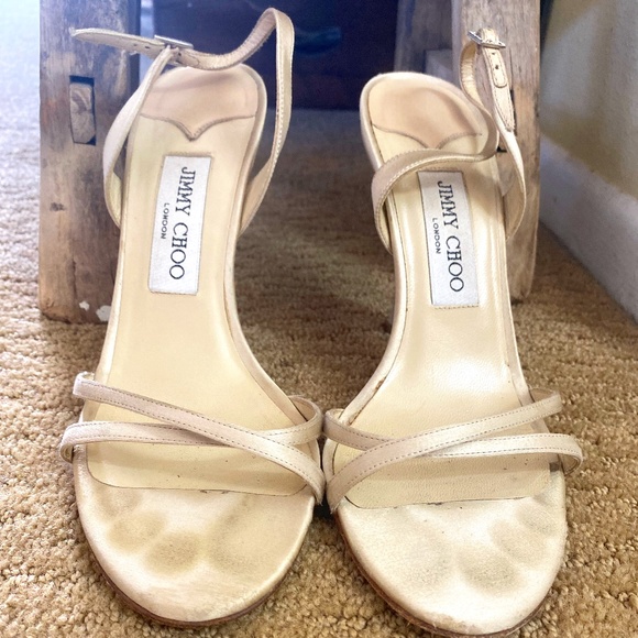 Jimmy Choo Champ Slingback Stiletto Heels, Size 38 (7.5)Made in Italy.